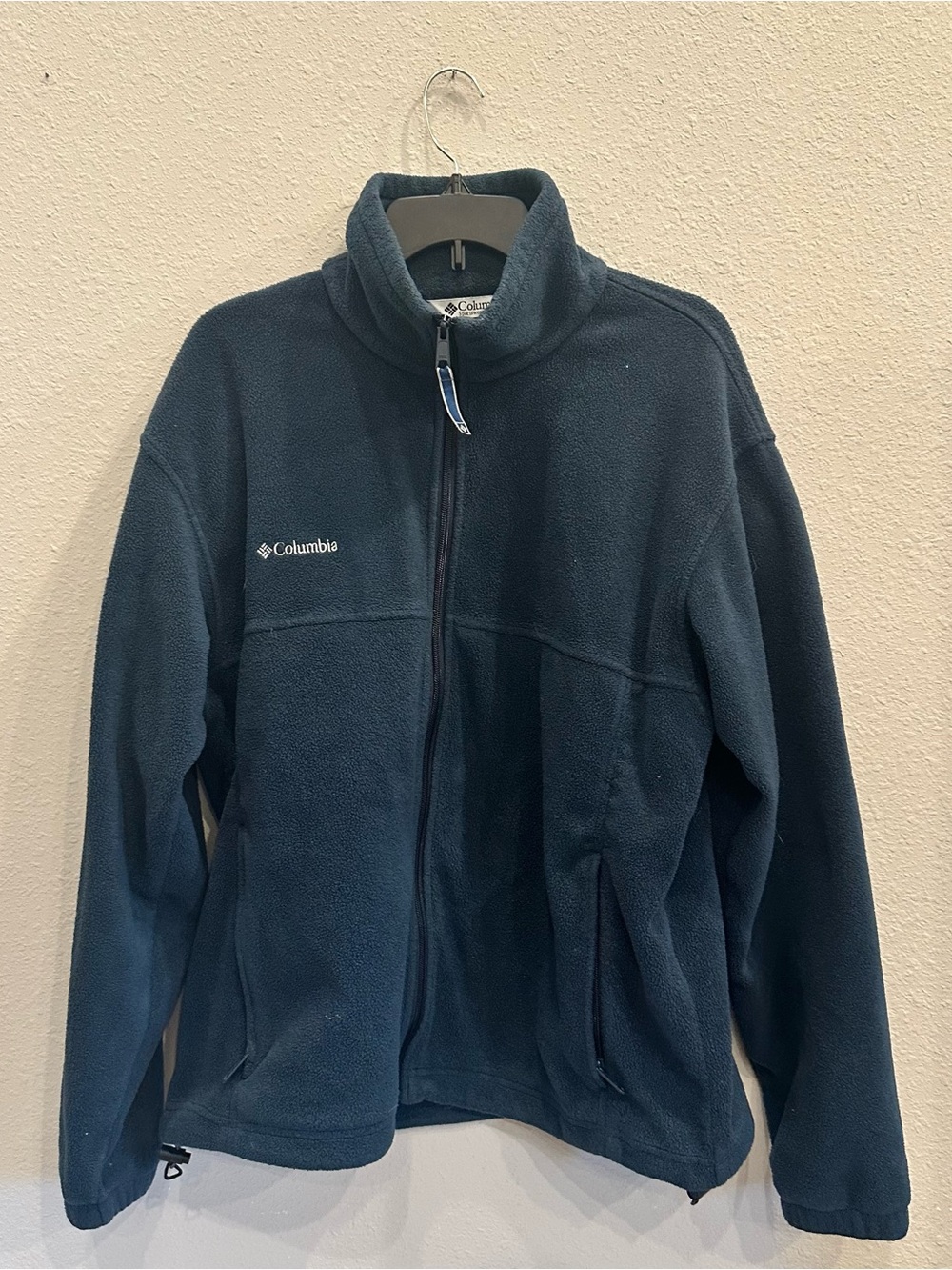 Columbia Full-Zip Fleece Jacket Men’s Large Navy Blue Outdoor Layer Gorpcore